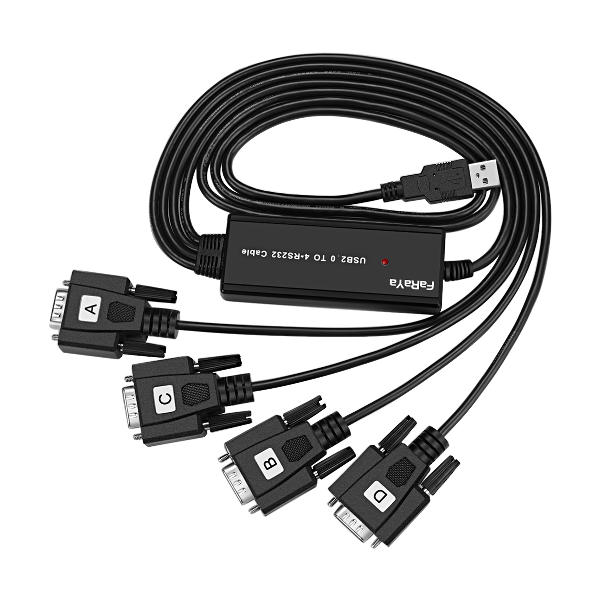 USB2.0 To RS232 Serial 4Port Cable 1.5m