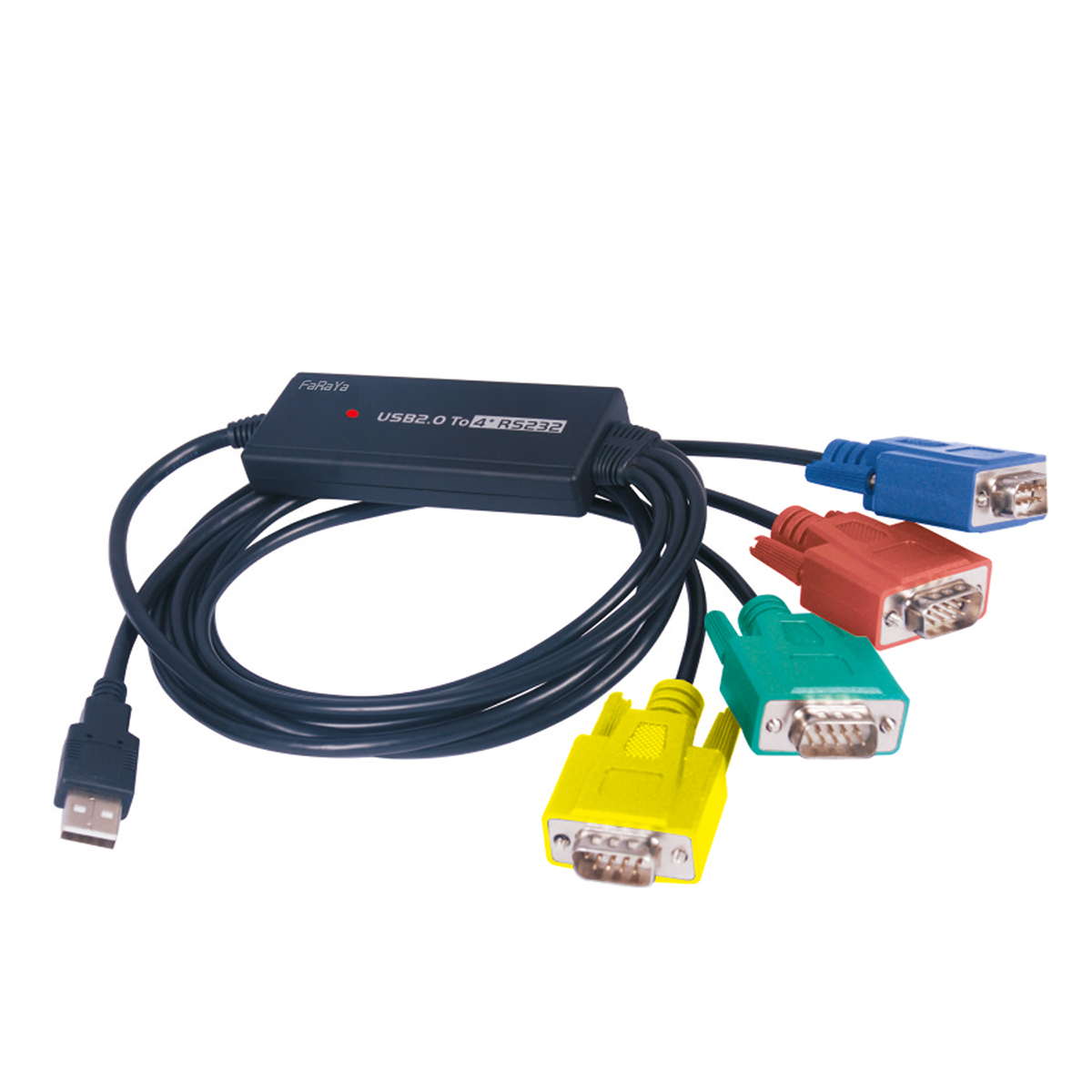 USB2.0 To RS232 Serial 4Port Cable 1.5m(4Color Type)